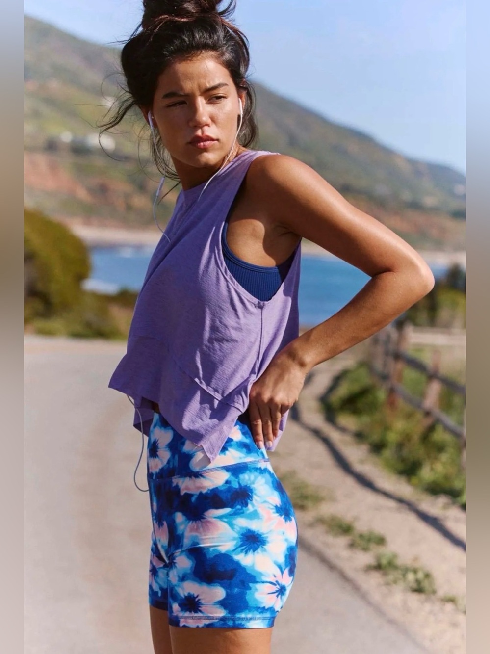 Free People Never Better Printed Bike Shorts (SMALL)($58)